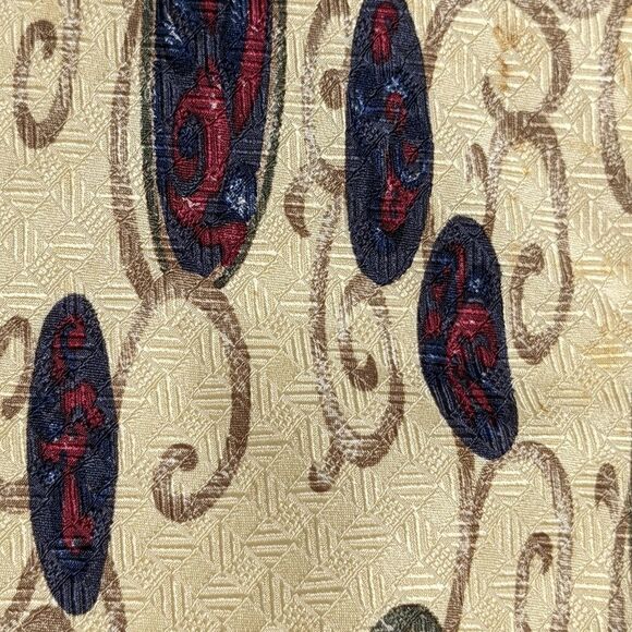 Vintage Nordstrom Men's 100% Silk Tie Abstract Oval Circles - Picture 4 of 11